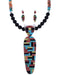 Southwestern Multicolor Pendant Necklace And Earrings Set PX35250
